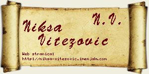 Nikša Vitezović vizit kartica